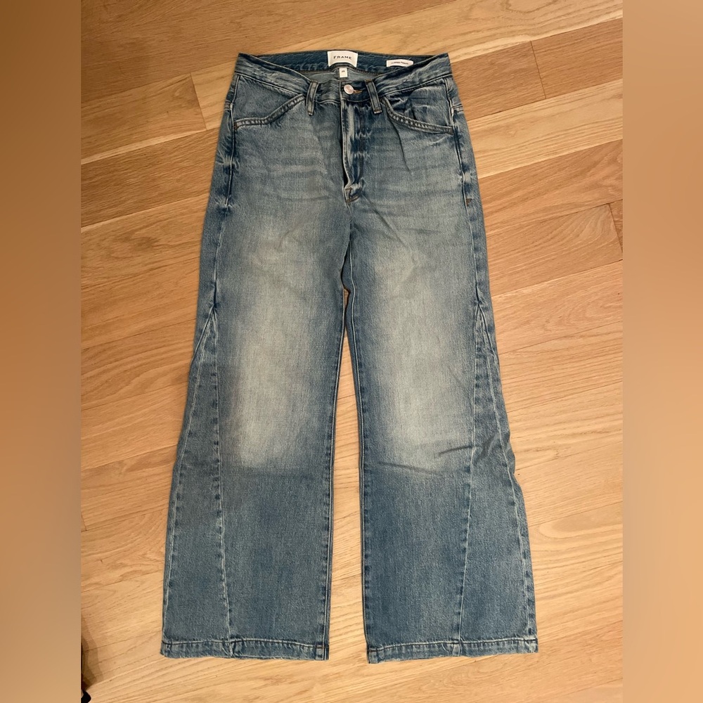 Frame Denim Baggy Palazzo Jeans Light Indigo